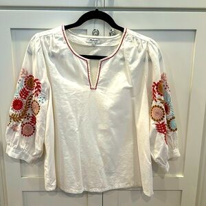 Madewell size small embroidered top